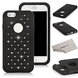 iPhone 6 4.7 Case, SGM Hybrid Gel Rhinestone Bling Armor Defender Case for Apple iPhone 6 (4.7