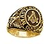 Masonic Rings for Men - College Style Look (Gold Plated) Stainless Steel Freemason Ring Masonic Rings. Freemason's Jewelry for Free Masonry Member. Free Masons Masonary Ring w/Masonic Symbol