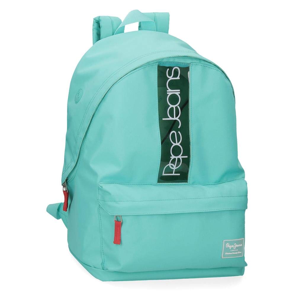 Pepe Jeans Darienne School Backpack Adaptable to trolley Green 32x44x17.5 cm Polyester and PVC 24.64 Litre
