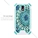 Galaxy S5 Case, SmartLegend Hybrid High Impact Armor Defender Protective Case Heavy Duty [Anti-slip] Dual Layer Cushion Bumper Case for Samsung Galaxy S5 - Lotus Flower