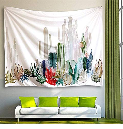 Gontic Cactus Wall Tapestry Bedroom Mandala Bohemian Tapestry Wall Hanging Indian Wall Decor Cactus Landscape Curtain Tablecloth Home Room Headboard Decor 59"X79"