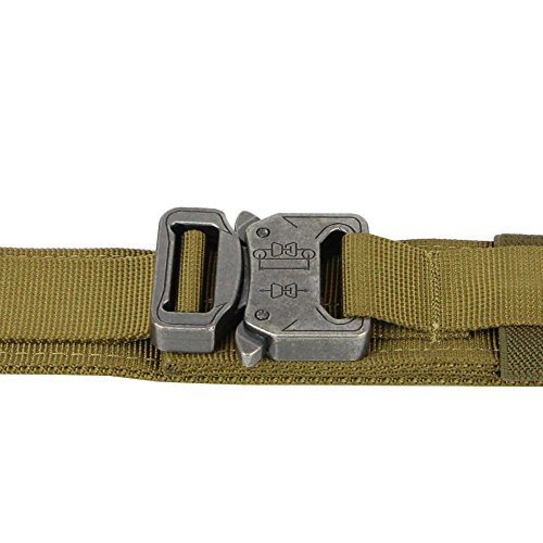 Aiduy Military Style Belt Nylon Belts with Metal Buckle Army Belts Webbing Belts 1.5'' inch (Coyote Brown, X-Large) - Thumbnail 5
