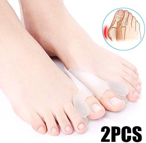 Toe Separators, JUNLRAN 2 Pair Soft Silicone Gel Orthotics Stretchers Straightener Foot Care Tool