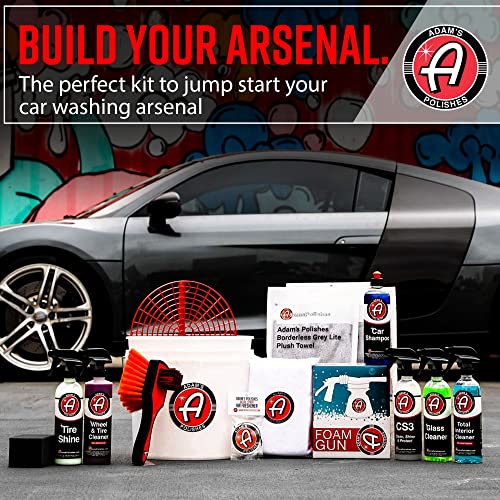 Adam's Arsenal Builder 21 Item Car Wash Kit Our Best Value Detailing Foam Gun, Soap, Wheel
