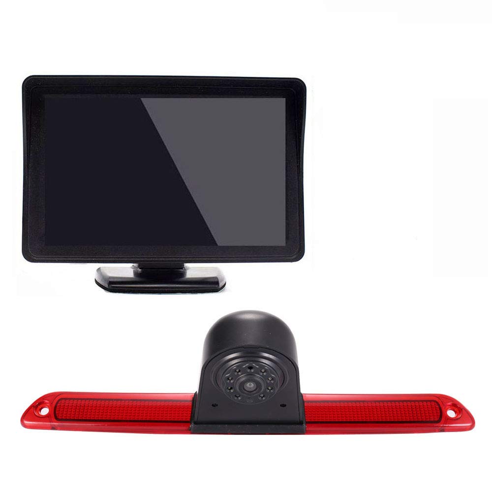 〔12mm Lens CMOS Camera + 4.3'' TFT LCD Monitor〕Car HD waterproof 3rd Brake Light Reverse Camera Kit for Van Roof camera Mercedes Benz Sprinter W906/Volkswagen VW Crafter Caravelle 2007-2015