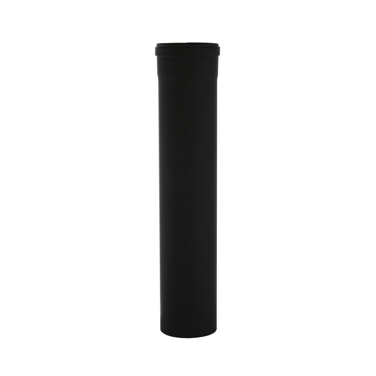 Kamino-Flam Ø 100mm Steel Stove Pipe, Exhaust Pipe for Pellet Stove Flue Pipe, approx. 500mm Straight Length Chimney Pipe, Senotherm Coated Flue Pipe for Stoves, Heat Resistant Single Wall Pipe, Black