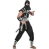 ReneeCho Ninja Costume Men Halloween Swordsman Outfit Japanese Dragon Ninja Costume Kawaler Adult