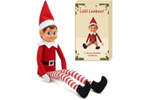 Lolli Lookout™ Holiday Elf – 14” Christmas Decoration in Nostalgic Gift Box | Festive Collectible Shelf Sitter Elf – Holiday Décor & Family Tradition Display