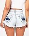 Metee Dresses Women's White High Waist Washed Ripped Destroyed Denim Shorts Jeans