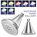 AquaDance High-Pressure 5-Setting 7-Color LED Shower Head. Latest Modern Contemporary Sleek Design. Powered by Running Water, No Batteries Ever Needed, Chrome