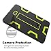 XIQI Compatible with Samsung Galaxy Tab A 10.1 Case, Three Layer Hybrid Rugged Heavy Duty Anti-Slip Case Full Body Protection Cover for Tab A 10 inch(SM-T580),Black/Lemony Green
