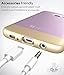 Galaxy S7 Edge Case, Vena [iSlide][Two-Tone] Dock-Friendly Slim Fit Hard Case Cover for Samsung Galaxy S7 Edge (Lavender/Champagne Gold)