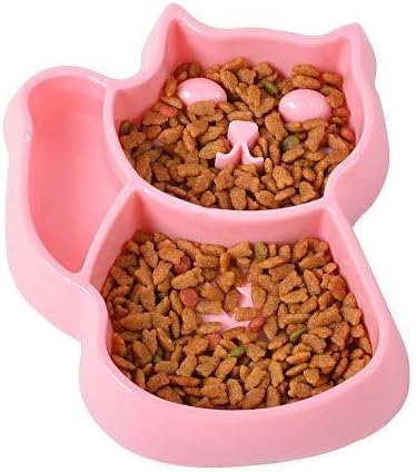 Katzy Kraft Fun Slow Feed Interactive Food Water Pet Bowl for Cat Stop Bloat and Choking Dishwasher Safe