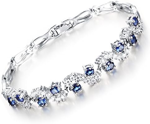 ASTERIA Jewelry Fashion Titanium Platinum Plated Swarovski Elements Cubic Zirconia Stone Bracelet Simple Korean Style in a Gift Box