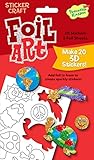 Peaceable Kingdom Sticker Crafts Make My Own Fun Stuff 3D Foil Art Stickers Kit for Kids