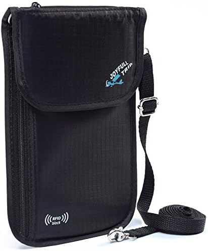 Neck Wallet Passport Holder w/RFID Block -Travel Pouch for Women &amp; Men -Gift Box