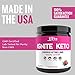 IGNITE KETO Energy Supplement - 12g BHB Salts plus Organic Caffeine - Ketone Drink for Ketosis, Energy, and Focus - Fuel a Ketogenic Diet - Best Beta Hydroxybutyrate Ketones Drink Powder Mix