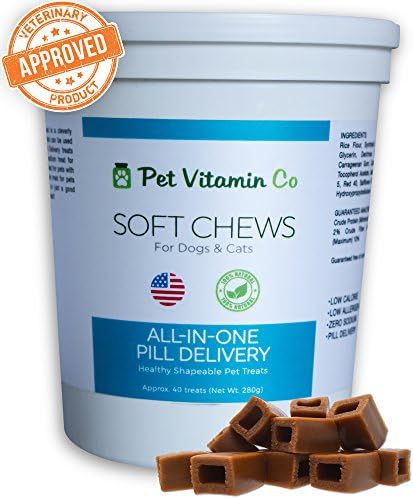 Pet Vitamin Co - Pill Pouches All In One Moldable Pill Delivery Soft Chew Healthy Treats for Cats &amp; Dogs