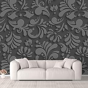 Wall Murals for Bedroom Beautiful 3D View Pattern Flowers Removable Wallpaper Peel and Stick Wall Stickers - 66x96 inches