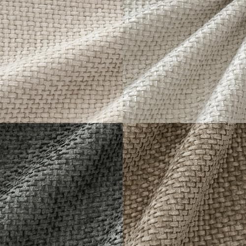 Chenille Throw Pillow Covers with Zipper, Soft Neutral Decorative Cushion Covers for Sofa, Couch, Bedroom, Living Room, Farmhouse Boho Modern Home Decor, Machine Washable（4 pcs）
