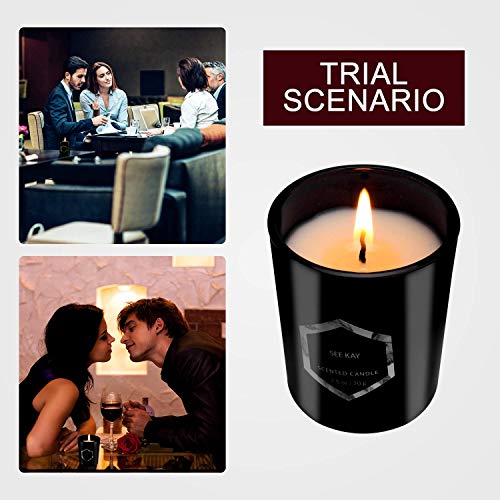 Yinuo Mirror Scented Candles Gift Set, Red Flame Votive Candle Natural Soy Wax 2.5 Oz Per Cup Glass Women Gift with 7% Essential Oils Strongly Fragrance for Stress Relief and Aromatherapy - 6 Pack - Thumbnail 4