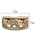Stainless Steel Ring Elephant Caravan Crystal Citrine Rose Gold - Plated Women Size 5 - 10 SPJ ( 10 )