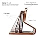 Navor Flip Wallet Book Case [Removable Wrist Strap] [Kickstand] for iPhone 5 / 5S / SE - Brown (IP5OBR)