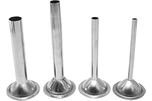 Saihisday Stainless Steel Sausage Stuffer Tubes Food Meat Grinder Attachment Stainless Steel Sausage Stuffer Tubes for Meat G