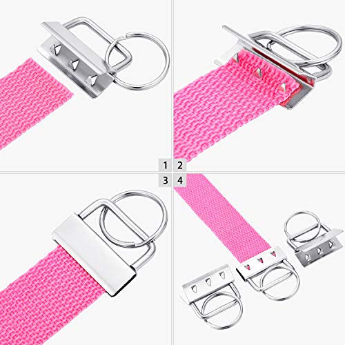 SATINIOR 40 Pieces Key Fob Hardware Key Chain Fob Wristlet Hardware with Key Ring for Lanyard (1.25 Inch)