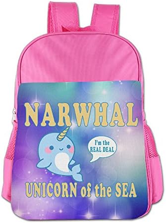 NARWHAL Unicorn Of The Sea Kids 4-15 Age School Bookbags Pink