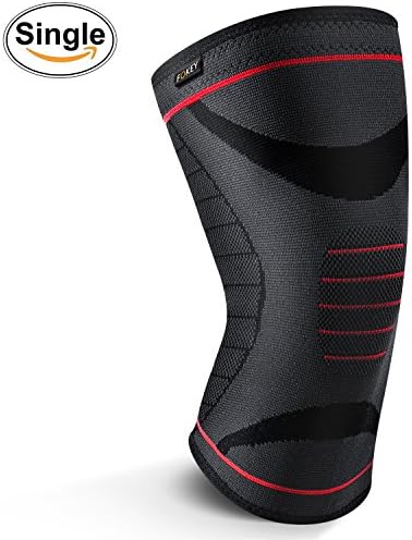 FOKEY Knee Brace, Knee Sleeve : Compression Support Protector Wrap Fit for Sports, Running, Jogging, Arthritis, ACL, Meniscus Tear, Joint Pain Relief and Injury Recovery Single - S