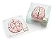 Garifon Brain Coasters - Grey, Round, Paper, 4.2 x 5.8 inches, Set of 10