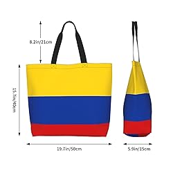 YSBYEIU Cute Colombia Flag Tote Bag For Women Men