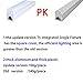 (Pack of 6) LED T5 Integraded Single Fixture 4FT,20W,2200lm,6500K (Super Bright White),Utility led Shop Light, LED Ceiling light and Under Cabinet Light, Corded electric with built-in ON/OFF switch