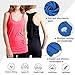 BollyQueena Long Tank Tops for Women, Women's Everyday Summer Workout Tanks for Girls T-Shirt 4 Packs M