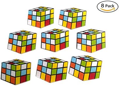 Fashion Pin Badge Clothes Badges, Pack of 8 (Magic Cube)
