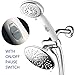 HotelSpa 30-Setting Ultra-Luxury 3 Way Rainfall Shower-Head/Handheld Shower Combo with Patented ON/OFF Pause Switch (Dual White/Chrome Finish)