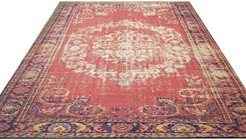 Maxy Home Valencia Premium 2x5 (2’7” x 4’11”) Shed Free Easy Care Stain Fade Resistant Contemporary Red Medallion Traditional Vintage Bohemian Bedroom, Living room, Kitchen Accent Area Runner Rug