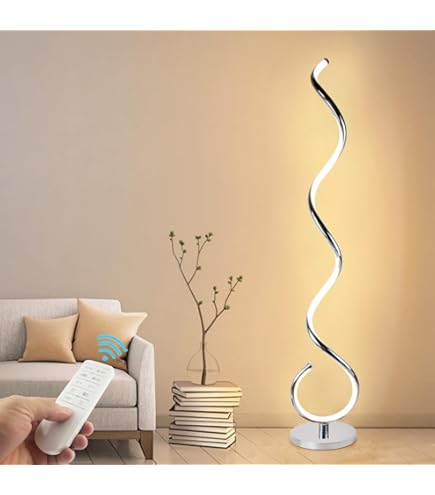 ADISUN LED Modern Floor Lamp for Living Room, Spiral Floor