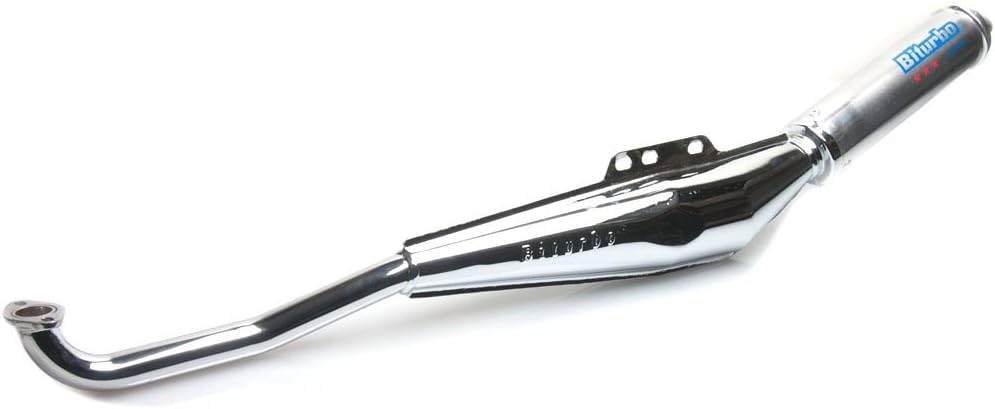 Puch BiTurbo Exhaust Pipe - Aluminum Baffle