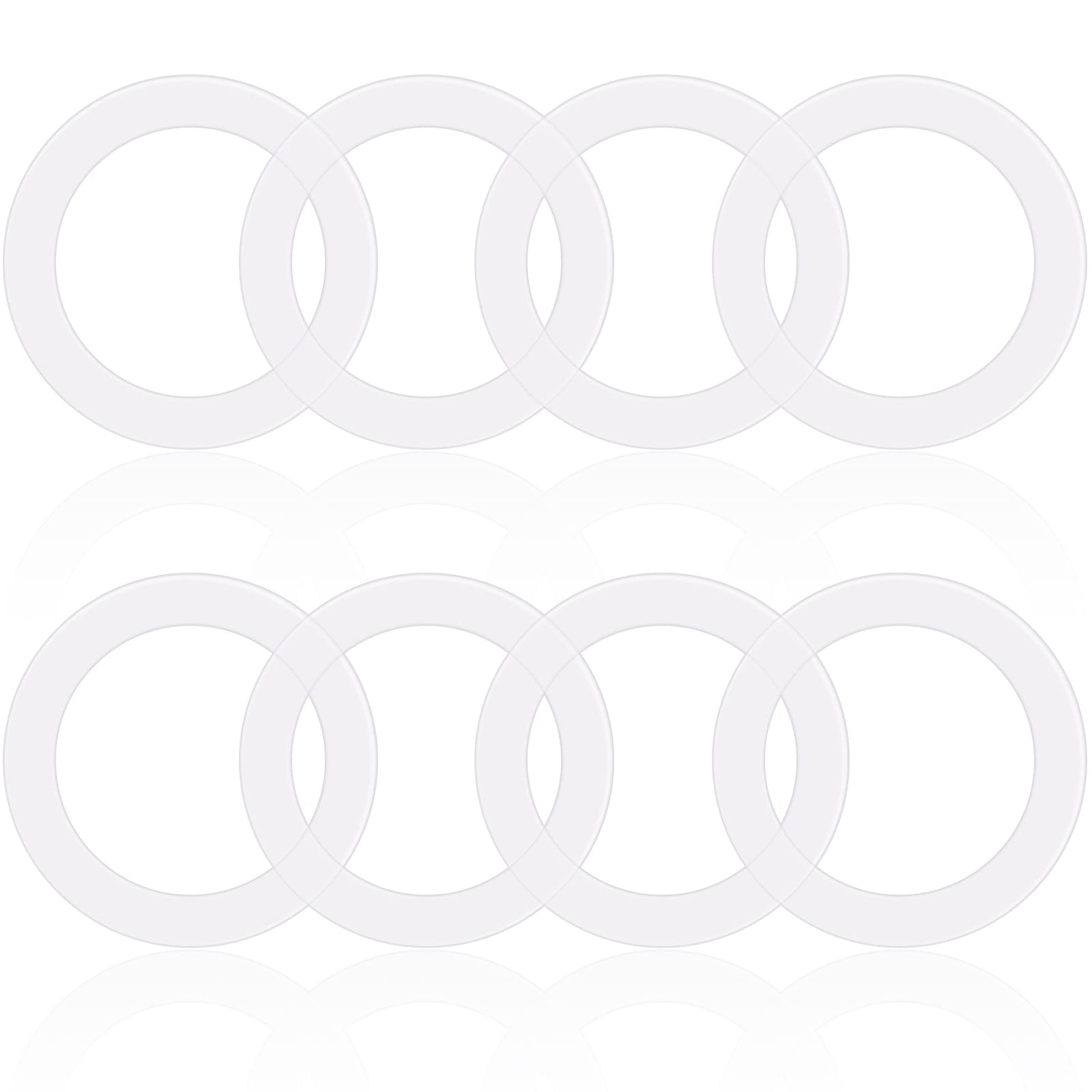 Outus 8 Pieces 2.2 Inch ID 3 Inch Spa Hot Tub Pump Heater Union Gasket Silicone Spa Gasket O Ring Flat Hot Tub Heater Gasket Works on Variety of Spas