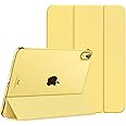 MoKo for iPad (A16) 11th Generation Case 11 Inch 2025, iPad 10th Generation Case 10.9 Inch 2022, Slim Stand Hard PC Translucent Back Shell Smart Cover, Support Touch ID, Auto Wake/Sleep,Light Yellow