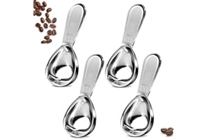IAXSEE 4 Pieces Coffee Scoop Stainless Steel Coffee Scoops Short Handle Tablespoon Measuring Spoons for Coffee Tea Sugar Flour