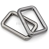 CRAFTMEMORE 3/4 Inch Rectangle Rings Buckle Metal Round Rectangular Loop for Bag Belt Strap Quality Finish SCLP 6pcs