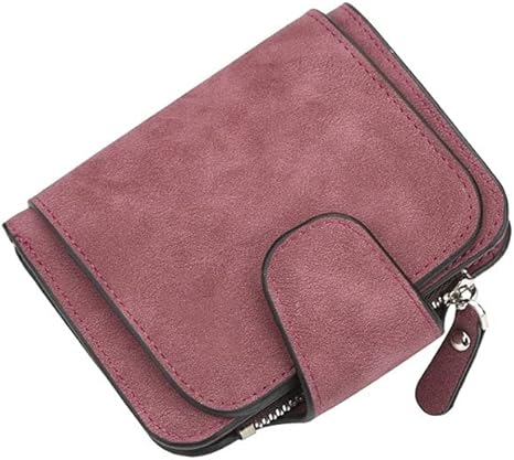 Amazon Co Jp Pliyuyotgqb ミニ財布 ブランド財布の女性21新しい 女性のショートウォレット韓国のバックルサンディングレザーコイン財布のミニ女性の財布 Color Dark Red ホーム キッチン