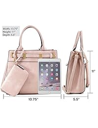 Dasein - Maletín de trabajo para mujer con cartera a juego, bolso de mano