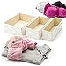 Foldable Underwear Drawer Organizer Divider - Set of 3 - Strong Fabric Closet Dresser Storage Baskets for Socks, Ties, Scarves, Tshirt and Baby Clothes, Ideal for Mens Cloth (Galliana)