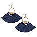 Bohemia Ethnic Tassels Dangle Earrings Eardrop Blue
