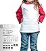 Ola Mari Unisex Kids Raglan Baseball T Shirt Top, XXS, White/Red