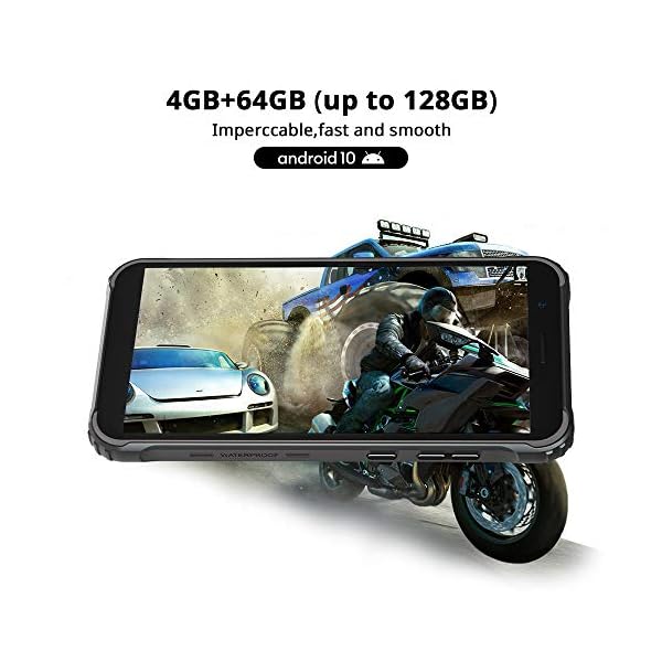 Rugged-Phone-Blackview-BV4900-Pro-Rugged-Smartphone-Android-10-Unlocked-57inch-HD-4GB64GB-256GB-Extension-5580mAh-Battery-IP68-Waterproof-4G-Smartphones-13MP5MP-Dual-SIM-NFC-OTG-Black Rugged Phone, Blackview BV4900 Pro Rugged Smartphone Android 10 Unlocked, 5.7inch HD+, 4GB+64GB (256GB Extension…
